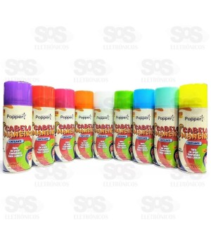 Pinta Cabelo Spray 125ml Cintilante Amarelo Popper