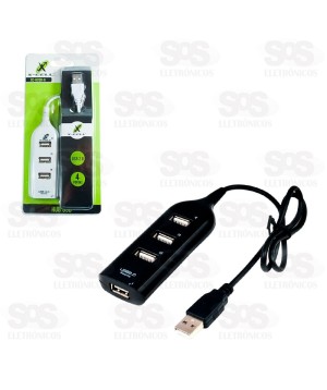 Hub USB 2.0 Com 4 Portas X-Cell XC-HUB-6