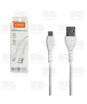 Cabo Micro USB V8 1 Metro Kaidi KD-17M