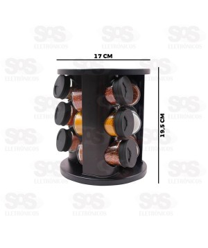 Porta Temperos Base Giratória 9 Frascos 16185