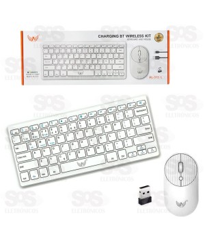Kit Teclado e Mouse Bluetooth Recarregável Altomex AL-313 L