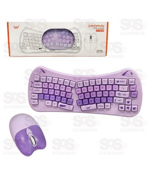 Kit Teclado e Mouse Sem Fio Gatinho À Pilha Altomex AL-313 M