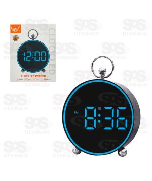 Relógio Digital Redondo Com Despertador Altomex AL-2880