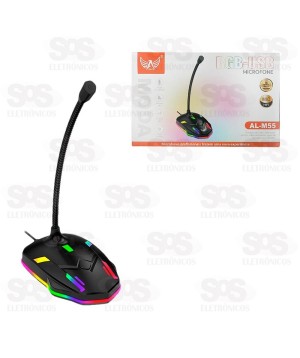Microfone Gamer de Mesa RGB Altomex AL-M55