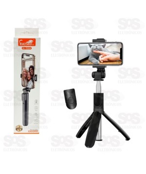 Bastão De Selfie Com Controle Remoto Tripé Eletromex EL-7004