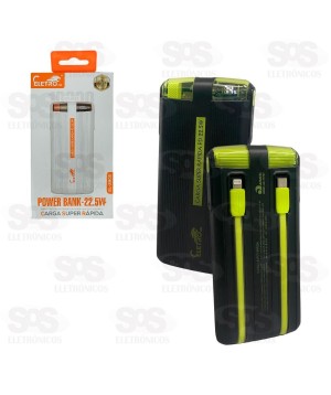 Carga Extra 10.000mAh 2 Interfaces Eletromex EL-2902