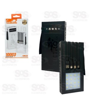 Carga Extra 10.000mAh 4 Interfaces Eletromex EL-2916