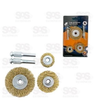  Jogo de Escova Aço Circular 3 Peças Barcelona BAR-326007-6