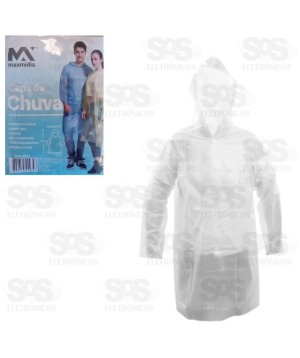 Capa De Chuva Plástica Com Capuz Descartável Maxmidia MAX-8805
