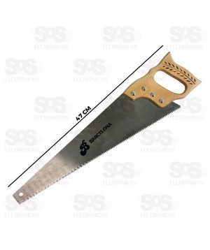 Serrote Com Cabo de Madeira 16 Polegadas Barcelona BAR-314014-4