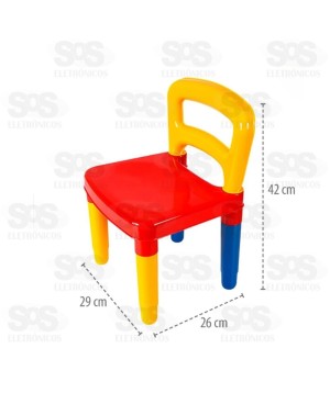 Cadeira Plástica Desmontável Infantil Colorida Poliplac 5849