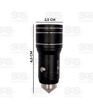 Carregador Veicular 3.4A Cabo Micro USB V8 Inova GL02S