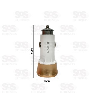 Carregador Veicular 2 USB 4.1A Cabo Type C Inova GL23-C