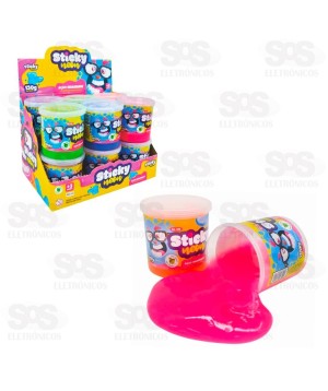 Slime Neon 130g Caixa Com 12 Unidades Sticky Toys 019
