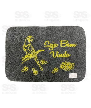 Tapete Macio Para Porta Antiderrapante 53x37CM Estampas Variadas