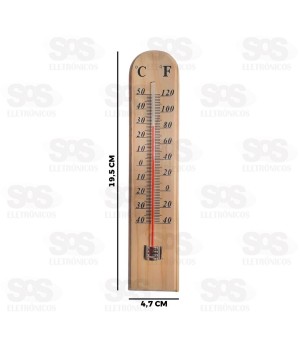 Termômetro Para Ambiente de Madeira Caerus CRS-2293