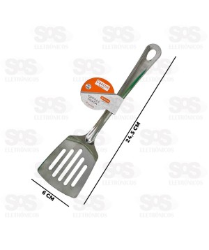 Espátula Vazada Aço Inox 24,5CM Caerus CRS-2753