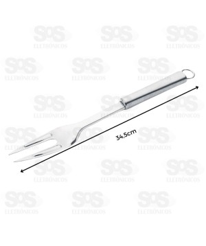 Garfo De Trichante Em Inox 34,5cm Caerus CRS-2762