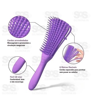 Escova Polvo Para Desembaraçar os Cabelos Cores Variadas