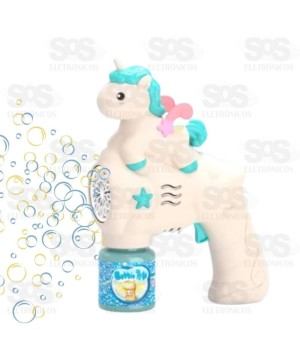 Lança Bolhas De Sabão Unicórnio com LED Toy King TK-AB7708