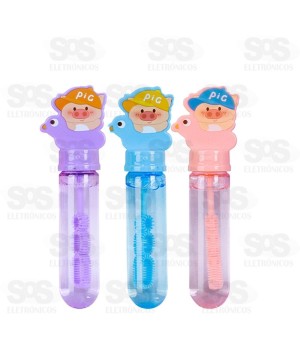 Kit Bolhas De Sabão Porquinho Com 3 Unidades Toy King TK-AB8207