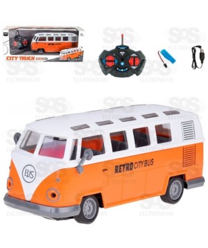 Kombi Retrô De Controle Remoto Com Luz Toy King TK-AB7043