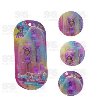 Boneca Com Acessórios e Protetor Labial FPS 15 Polibrinq MK4092