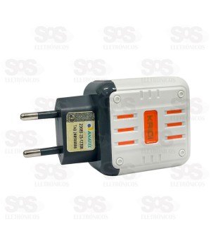 Carregador Turbo USB+PD Type C 65W Kaidi KD-693CC