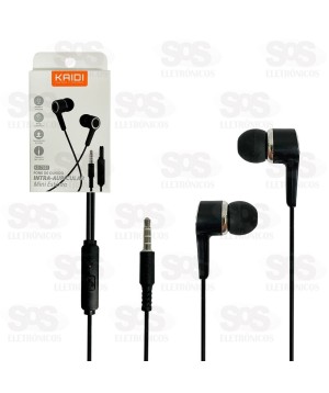 Fone De Ouvido Intra-Auricular Com Microfone Kaidi KD-7001