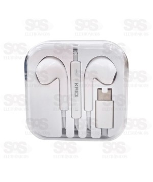 Fone De Ouvido Com Fio e Microfone Type C Kaidi KD-738