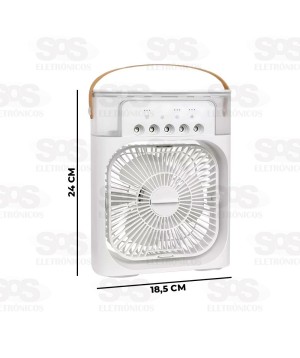 Ventilador Portátil Com Umidificador e LED Altomex AL-F666