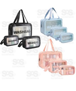 Kit Com 3 Nécessaire Cores Variadas B-Max F1189