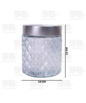 Pote De Vidro Redondo Com Tampa 800ML WG11142