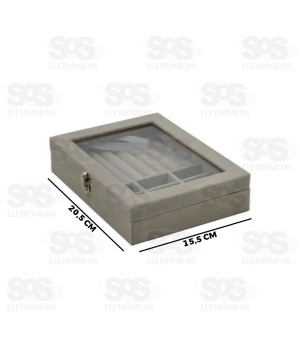 Estojo Porta Jóias Com Divisórias B-Max BM-F1107