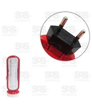 Lanterna de LED Recarregável 1 LED 1w Com Luminária 4 LEds HM-38