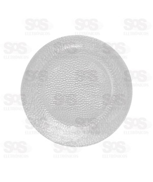 Prato Sobremesa Translúcido Raso Vidro Forjado 18CM Durax