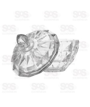 Bomboniere Pote de Vidro Com Tampa 12,5x11,5CM DM604