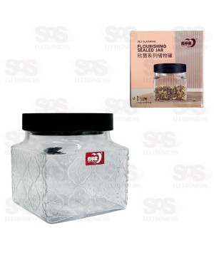 Pote de Vidro 976ML Com Tampa 11,5x11CM DPO976