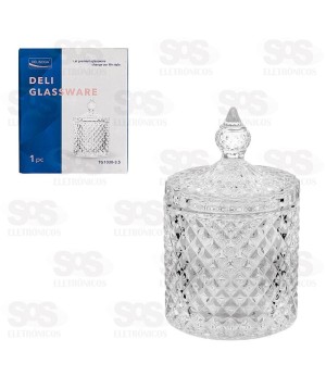 Bomboniere Pote de Vidro Com Tampa 13x8,5CM TG1030-3.5