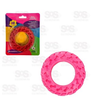 Mordedor Pneu Para Cachorro 10,5CM Cores Variadas Pet Toys