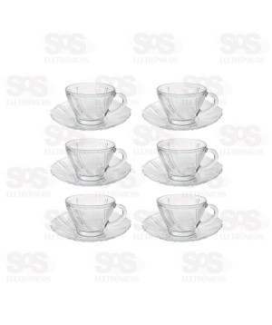 Conjunto Xícaras e Pires Casablanca 12 Peças TS6-707