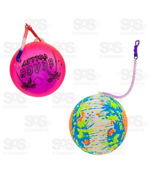 Bola De Vinil Com Mola Sortida Toy King TK-AB8190