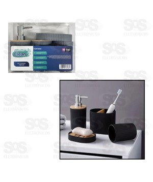 Kit Lavabo Saboneteira 4 Peças Top Útil TOP1593