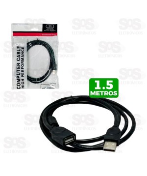 Cabo Extensor USB Macho Para USB Fêmea 1,5 Metros 2955