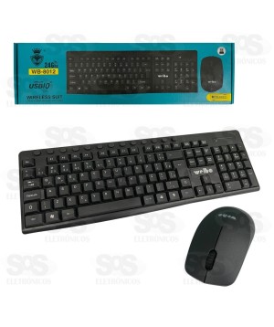 Kit Teclado e Mouse Sem Fio 2.4Ghz WB-8012