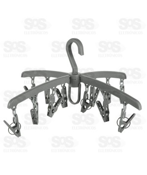 Varal Multiuso Dobrável Com 12 Prendedores Top Útil TOP1654