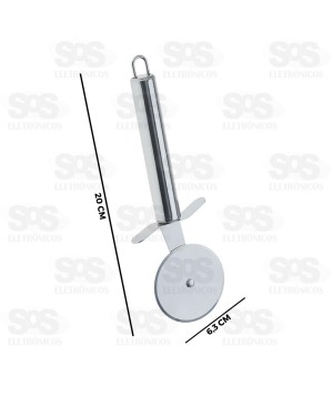 Cortador De Pizza Aço Inox 20cm Top Útil TOP0764