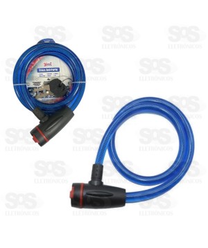 Cadeado Para Bicicleta 12mmx100cm Com 2 Chaves YA-2704