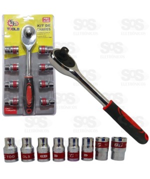 Kit Chave de Catraca 1/2 Polegadas 8 Peças FBG 3140