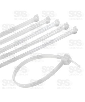 Abraçadeira De Nylon 3,6X200mm Branca 100 Unidades FBG 3053